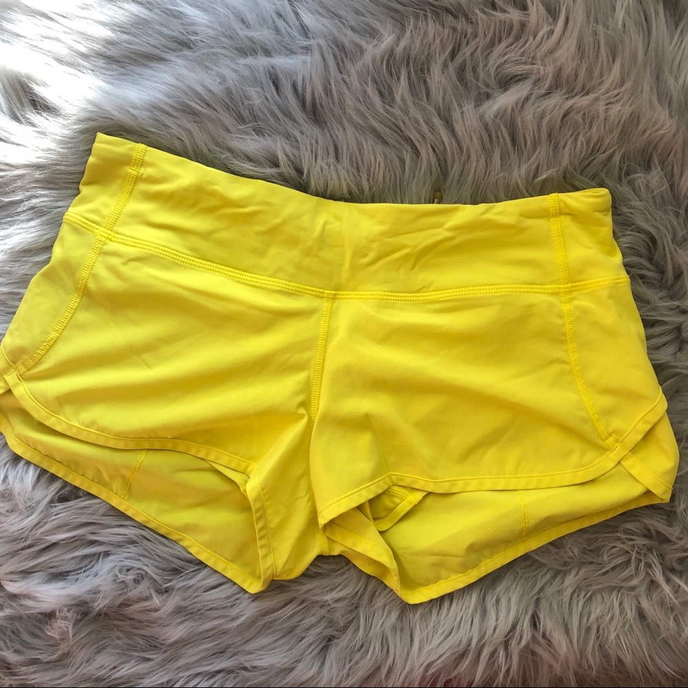 Lululemon Yellow Speed Short Run